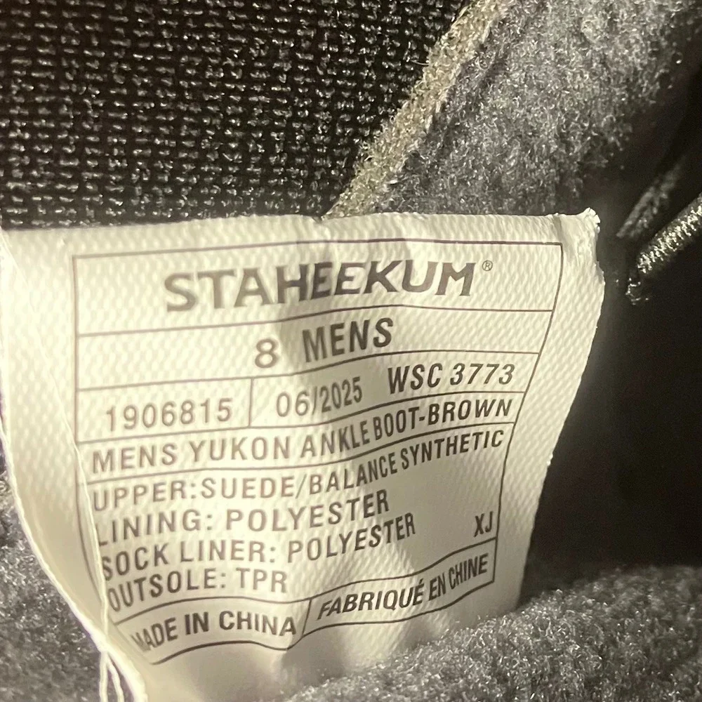 Staheekum Yukon Mens‎ 8 Winter Boots Brown Black Insulated Waterproof NEW IN BOX
